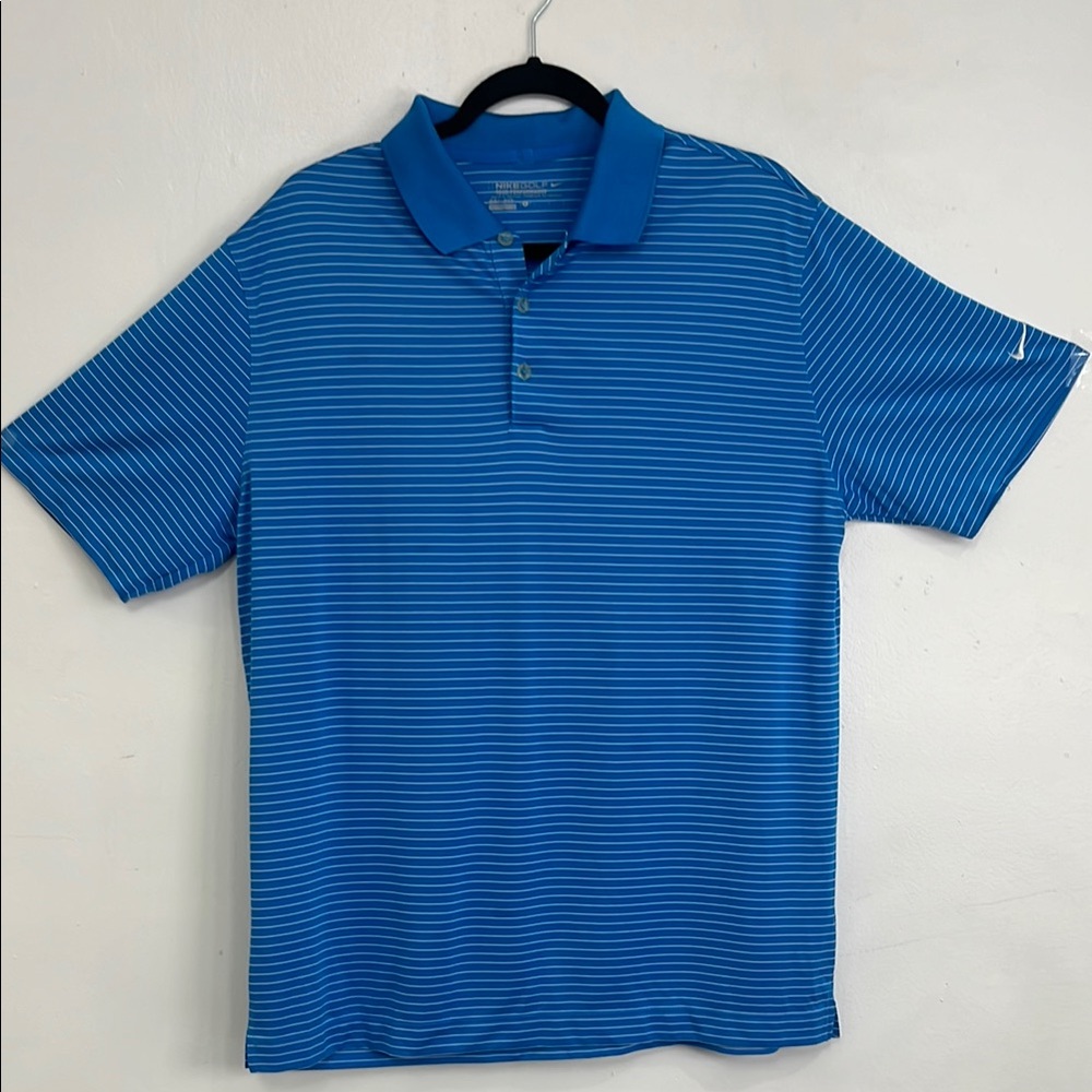 Nike Striped Blue Polo Shirt